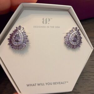 Elegant Purple Teardrop Earrings